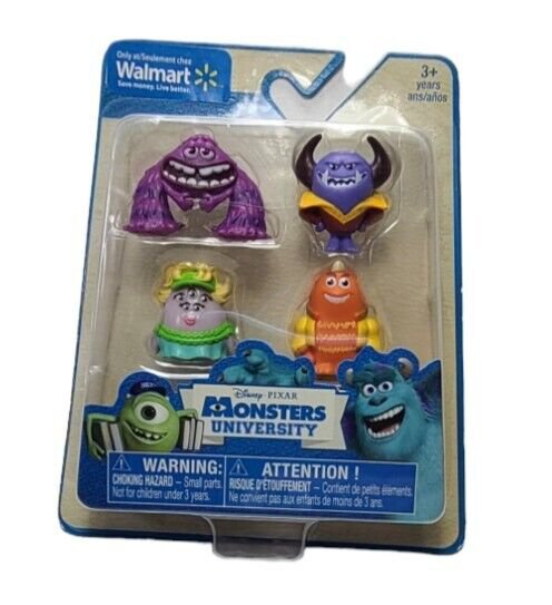 Disney Pixar Monsters University Mini Figures 4 Pack 1 Inch New