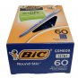 BIC Round Stic Xtra Life Ballpoint Blue Ink 1mm Medium 60/Box (GSM609-BE)
