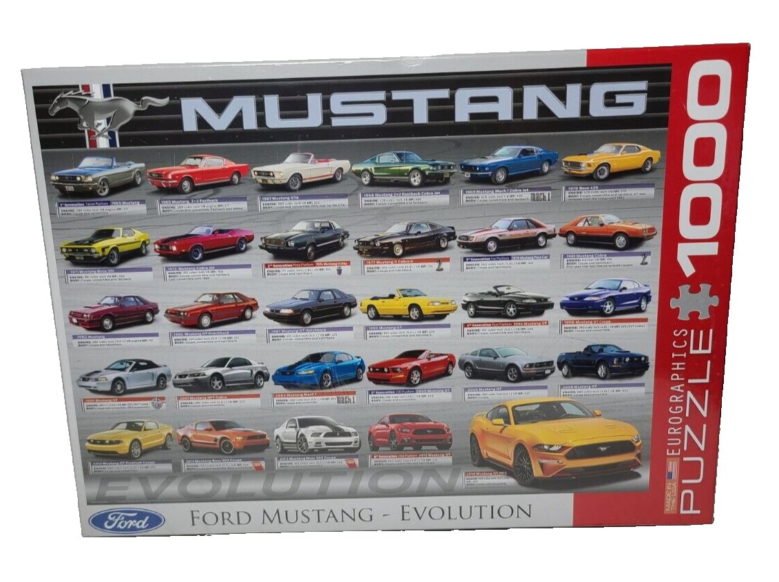 NEW - Ford Mustang Evolution Jigsaw Puzzle 1000 pieces Eurographics