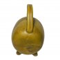 Vintage Mid Century Modern Art Pottery Piggy Bank Pig Handle