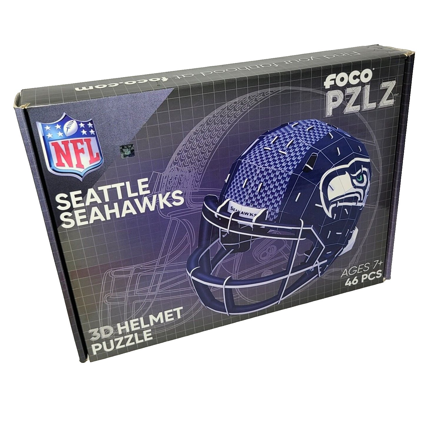 Seattle Seahawks 3D Helmet Puzzle PZLZ FOCO 46 PC's
