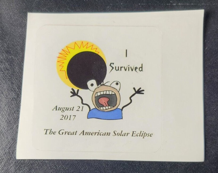 I Survived The Great American Solar Eclipse Sticker of August 21 2017  3"