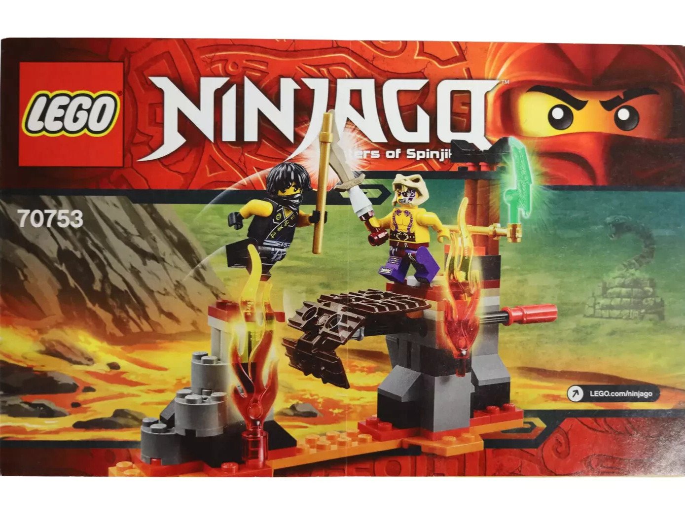 LEGO NINJAGO Masters of Spinjitzu 70753 Lava Falls MANUAL ONLY