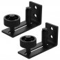 WINSOON 2-Pack 4.8" Adjustable Sliding Barn Door Floor Guide 8-in-1 Wall Mount
