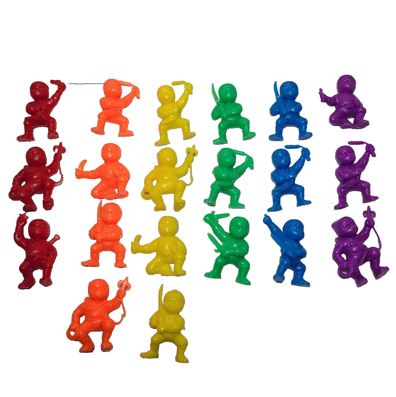 NINJAS 20 Colorful 2 In Ninja Figurines Toy 1 Figures