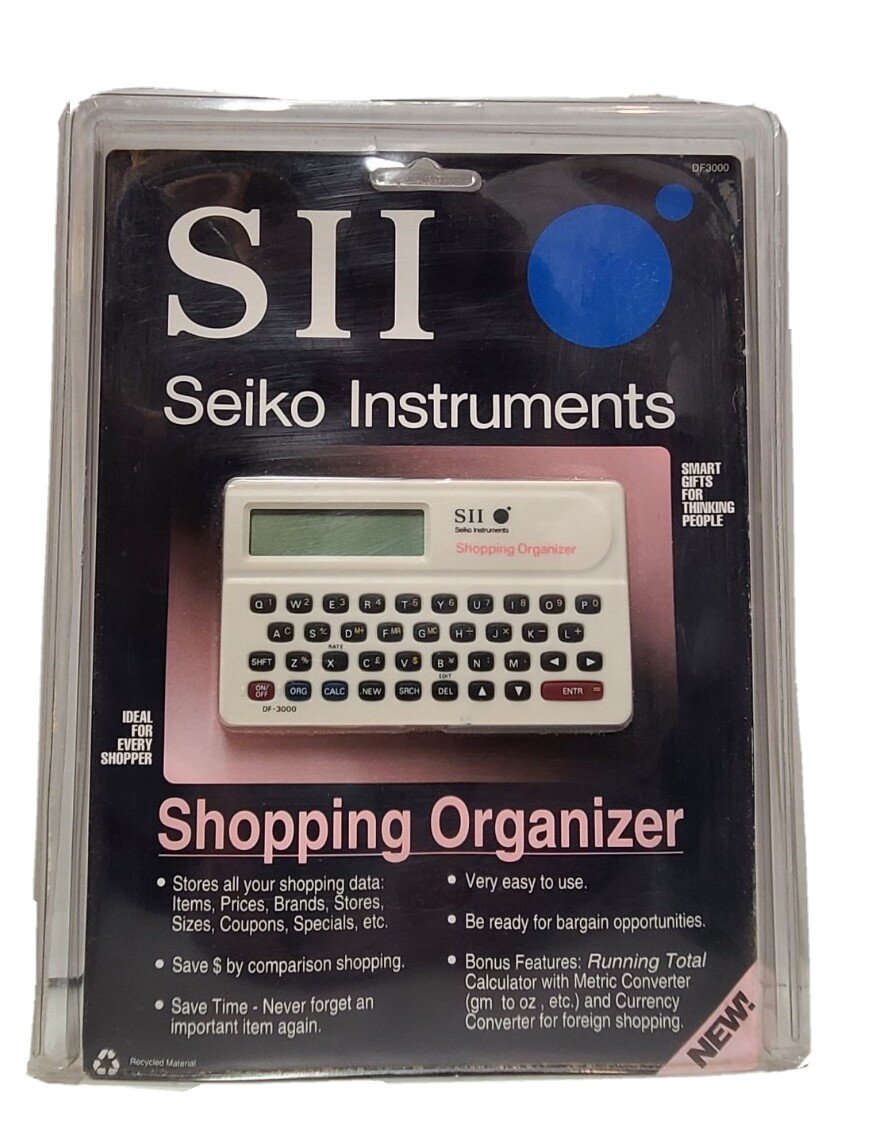 Seiko Instruments Shopping Organizer with Case New NOS NIP HTF (S2) SII  DF-3000