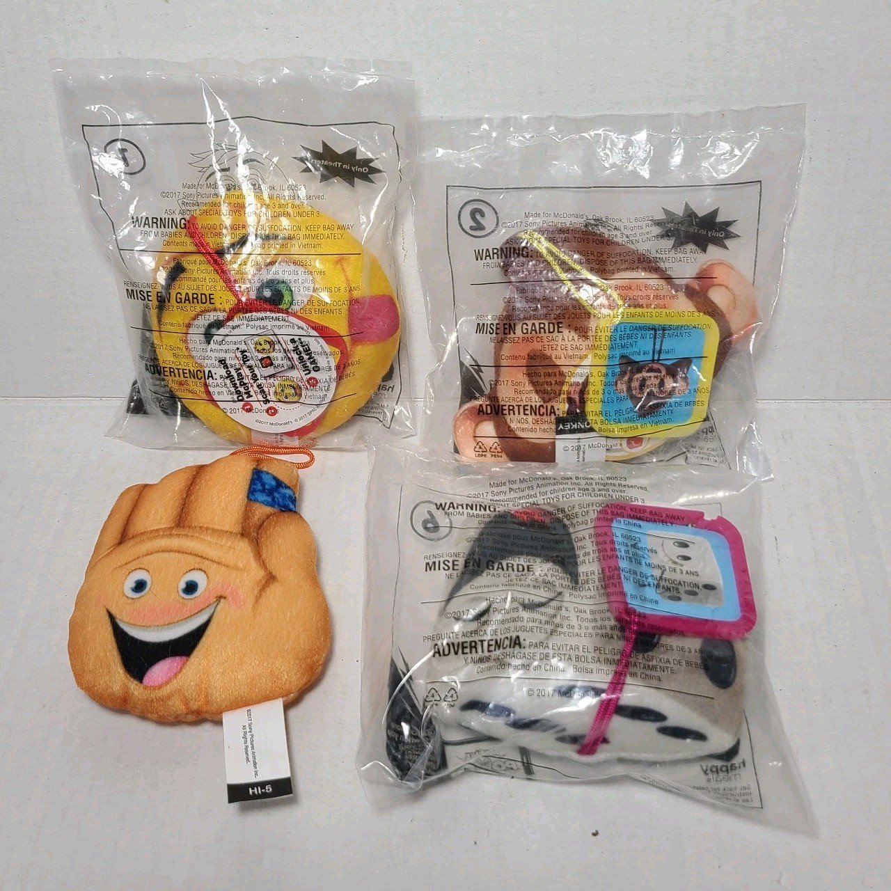 2017 McDONALDS THE EMOJI MOVIE HAPPY MEAL TOYS -SET of 4 McPlay Power