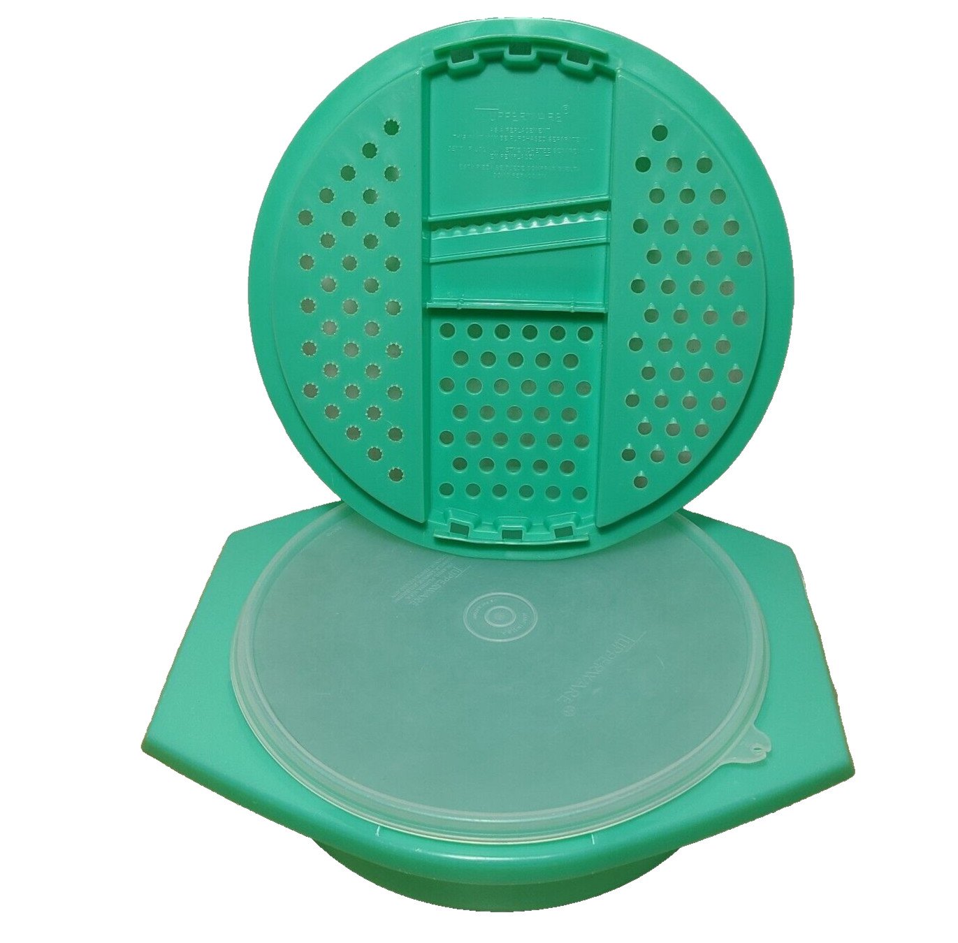 Vintage Green TUPPERWARE 3 piece Cheese Grater Slicer 787, Bowl 786 & Lid 230