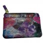 Lodis Wristlet Purse w/Matching ID Wallet Clutch Leather Floral Reptile Pattern