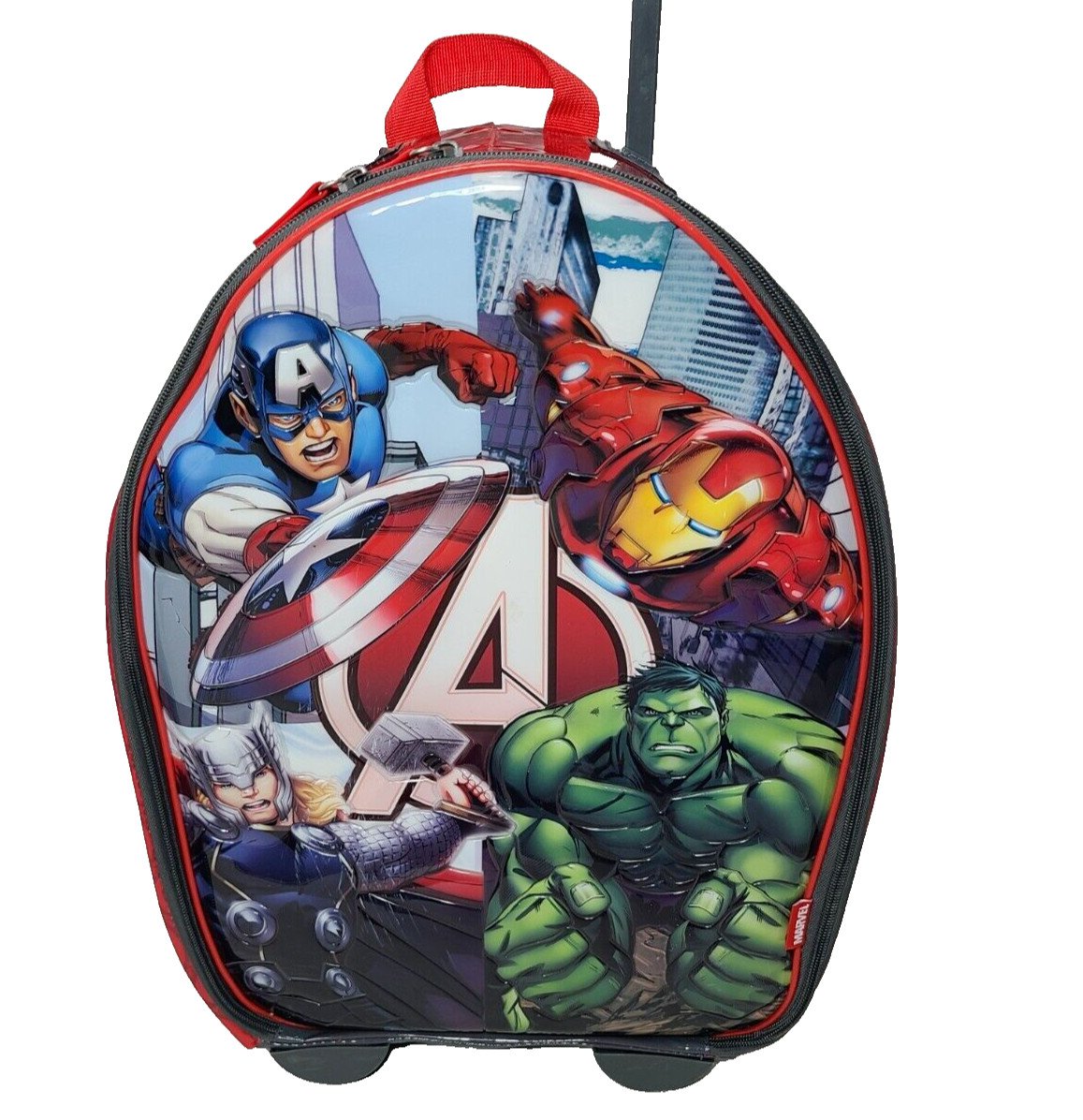 Rare Marvel Disney Store Avengers Rolling Luggage Carry On Hulk Thor MRSP $184
