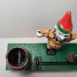 VINTAGE TRICK DOG CAST IRON MECHANICAL CIRCUS CLOWN COIN BANK Heavy