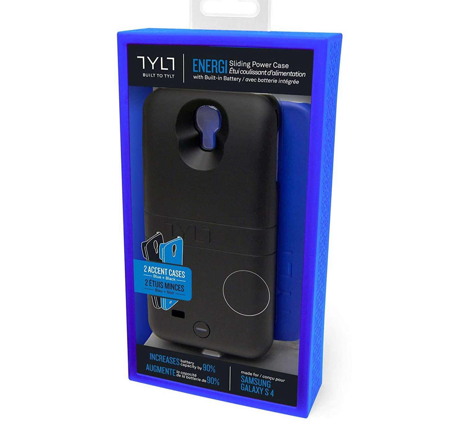 Power Cases for Samsung Galaxy S4 Tylt Energi Battery 2350 mAh Black and Blue