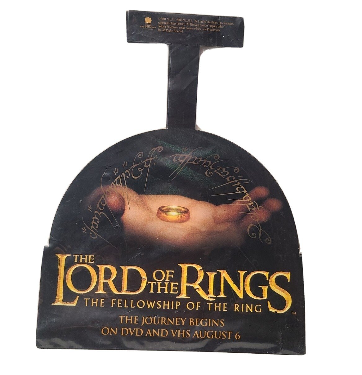 Lord of the Rings Fellowship Store Window Sticker, Rare Movie Display Promo 2001