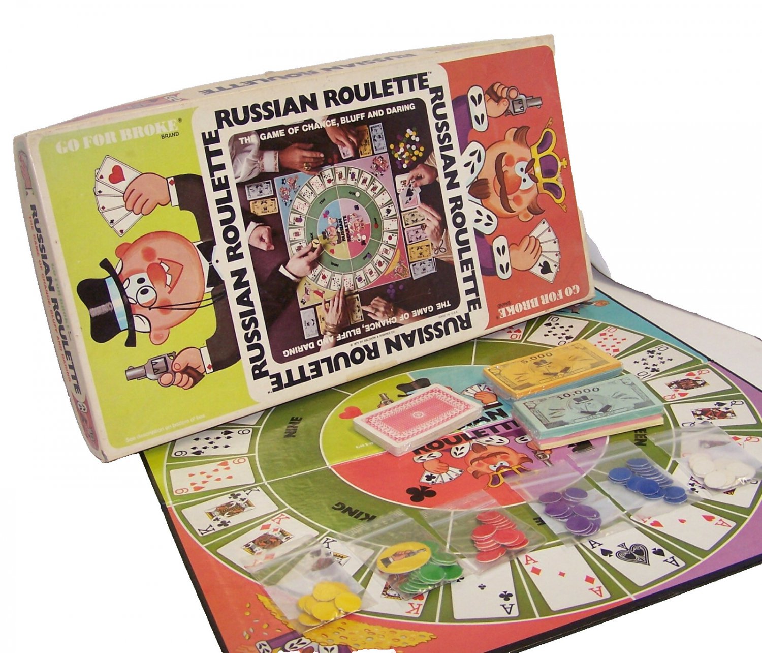 Vintage Russian Roulette Board Game Selchow & Righter 1976