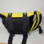 Pet Dog Flotation Life Vest Large 18 to 45lbs. yellow w/ black straps reflective