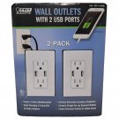 Feit Electric Wall Outlets With 2 USB Ports 2 Pack Rapid Charging Feit Electric Wall Outlets With 2 USB Ports 2 Pack Rapid Charging