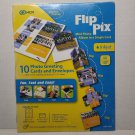 Flip Pix Mini Photo Album Inkjet Matte Paper Greeting Cards & Envelopes New 10ct