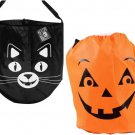 HALLOWEEN Black Cat and Jack O Lantern TRICK or TREAT BAGS Reusable BOYS GIRLS HALLOWEEN Black Cat and Jack O Lantern TRICK or TREAT BAGS Reusable BOYS GIRLS