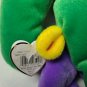 Ty Pillow Pals 1998 ANTLERS Tag Error Moose Marti Gra Green Yellow Purple 16"