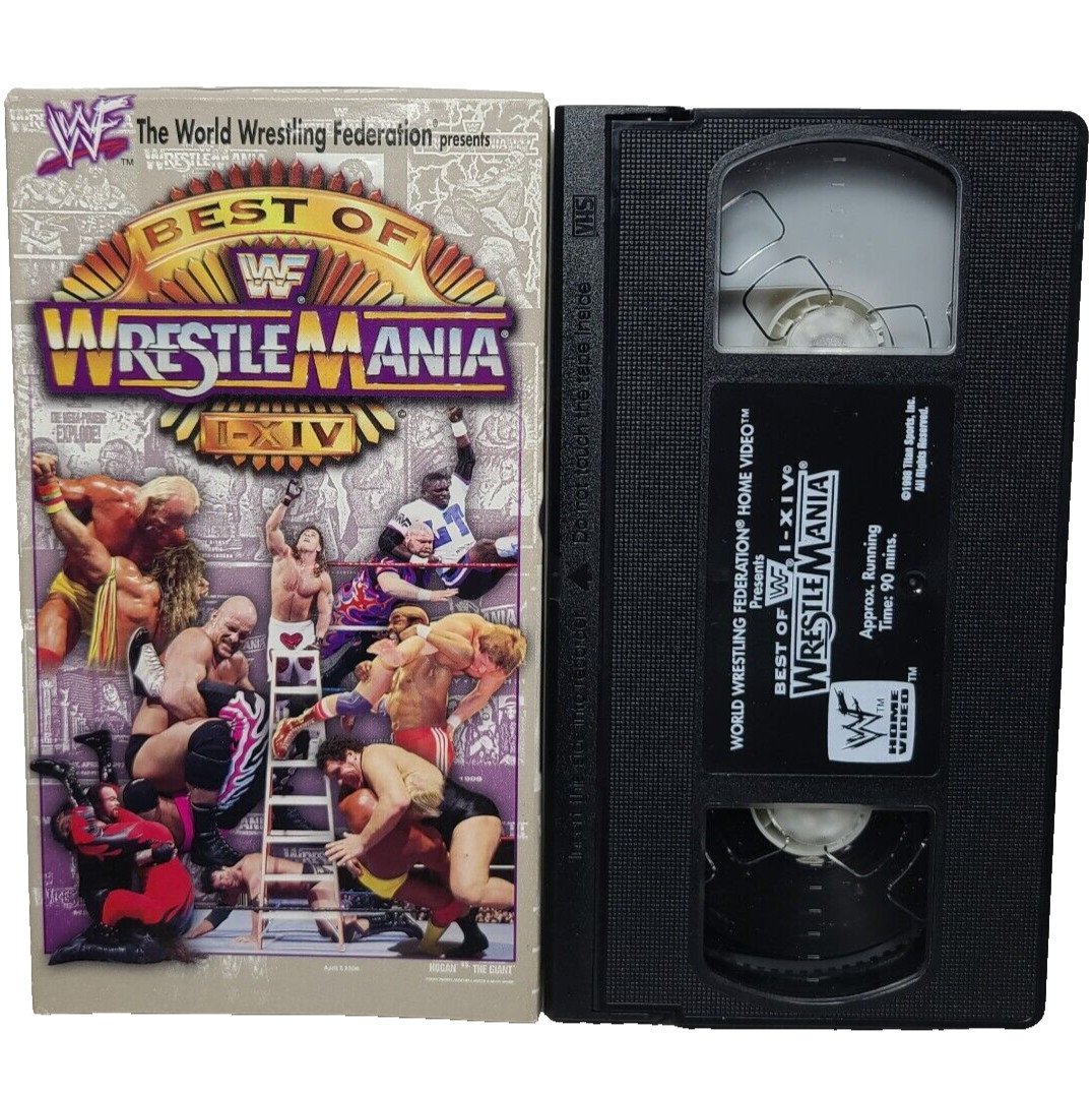 WWF Best Of Wrestlemania I-XIV - VHS Video Tape WWE Wrestling Non Rental