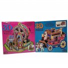 2 Stagecoach and Ferris Wheel 3-D Jigsaw Puzzles Vintage 1994 95 Ceaco Puzzle 2 Stagecoach and Ferris Wheel 3-D Jigsaw Puzzles Vintage 1994 95 Ceaco Puzzle