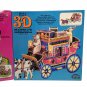 2 Stagecoach and Ferris Wheel 3-D Jigsaw Puzzles Vintage 1994 95 Ceaco Puzzle