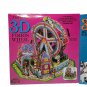 2 Stagecoach and Ferris Wheel 3-D Jigsaw Puzzles Vintage 1994 95 Ceaco Puzzle