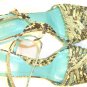 Via Spiga Green Snake Sandals 10 B or shoes Italy