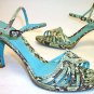 Via Spiga Green Snake Sandals 10 B or shoes Italy