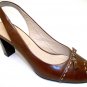 Amalfi Brown Slingback Pumps Size 9.5 Heels or Shoes from Italy 9 1/2
