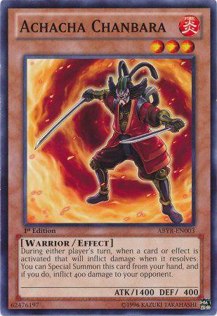 Yugioh Card Achacha Chanbara - ABYR-EN003 - Common 1st Edition