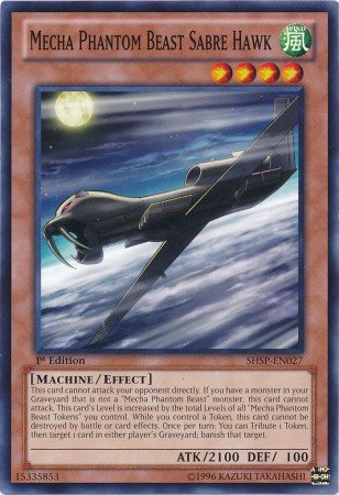 Yugioh Card Mecha Phantom Beast Sabre Hawk - SHSP-EN027 - Common