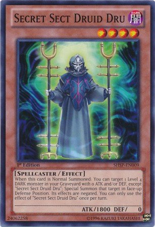 Yugioh Card Secret Sect Druid Dru - SHSP-EN009 - Common (Shadow Specters 1st Edition Singles)