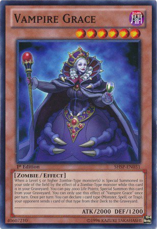 Yugioh Card Vampire Grace SHSP-EN031 Common 1st Edition