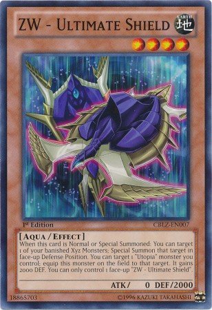Yugioh Card ZW- Ultimate Shield CBLZ-EN007 1st Edition