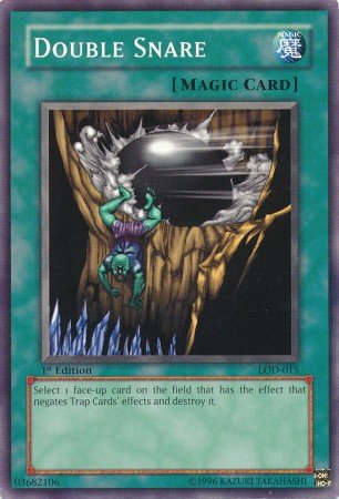 Yugioh Card Double Snare - LOD-015 - Common 1st Edition (Legacy of Darkness LOD)