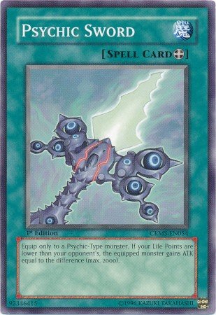 Yugioh Card Psychic Sword - CRMS-EN054 - Common Unlimited Edition