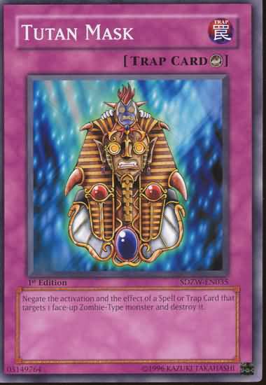 YuGiOh Card Tutan Mask - SDZW-EN035 - Common 1st Edition