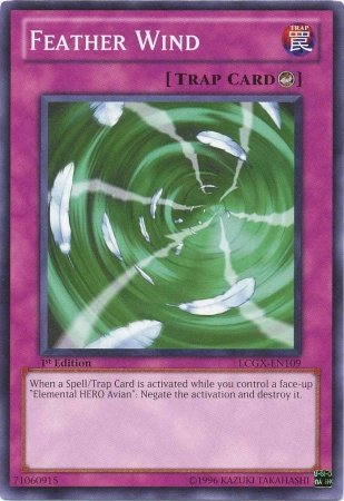 YuGiOh Card Feather Wind - LCGX-EN109 - Common 1st Edition
