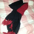 Black And Red Winter Knit Scarf