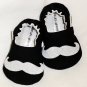 Baby Booties - Mustache - (3-6 mo)