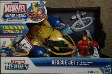 Playskool Marvel Super Hero Adventure - Rescue Jet with Wolverine & Iron Man