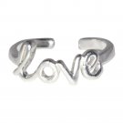 New .925 Sterling Silver Love Toe Ring adjustable size | Made In USA