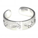 New 925 Sterling Silver Plate Feet Toe Ring adjustable size | Made In USA