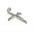 Sterling Silver .925 Crucifix Tube Cross. Charm Pendant  | Made in USA