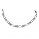 Sterling Silver .925 Frogs Link Bracelet 6.5" | Made in USA