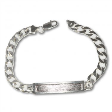 Sterling Silver .925 Link ID/Identification Bracelet 8.5" 13G | Made In USA