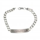 Sterling Silver .925 Link ID/Identification Bracelet 8" 14.5G | Made In USA
