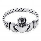 925 Sterling Silver Irish Claddagh Friendship and Love  Sizes 4-10 | Made in USA