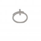 Sterling Silver Cross Ring with Cubic Zirconia Stones Sizes 4-10 | Made in USA